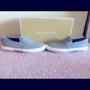 Michael Kors Lasered Leather slip ons
